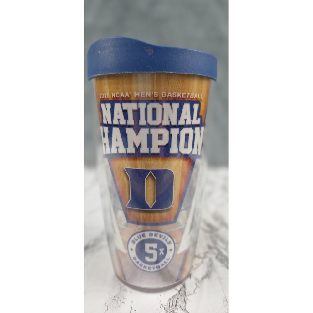 16‎ oz Tervis tumbler commemorating Duke Blue Devils 2015 NCAA National Champs